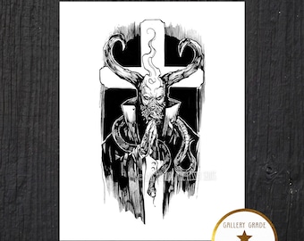 The Snake Handler | Archival Print | Gothic Occult Dark Art
