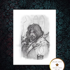 Symphony of the Night | Gothic Vampire Dracula Dark Art Print