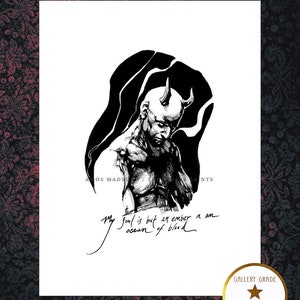 Devil&#39;s Lamentations Fine Art Print | Gothic Occult Dark Art