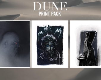 Worm Sign 3 print DUNE pack three prints | Gothic Occult Dark Art | Dune Paul Atreides Harkonnen
