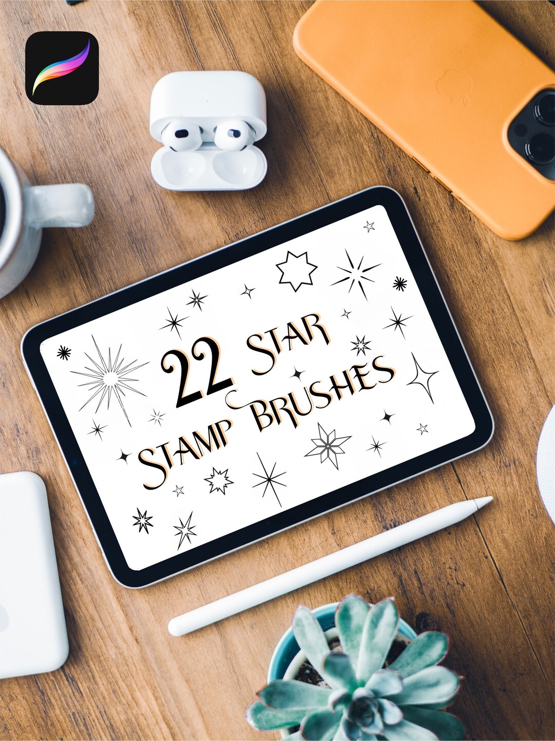 Star Brush Set for Procreate | 22 Sparkle Stamps (digital Download) - Etsy
