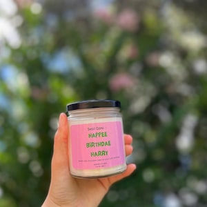Happee Birthdae Harry Candle | Soy Wax Blend | Handmade | Hand-Poured | Gift Ideas