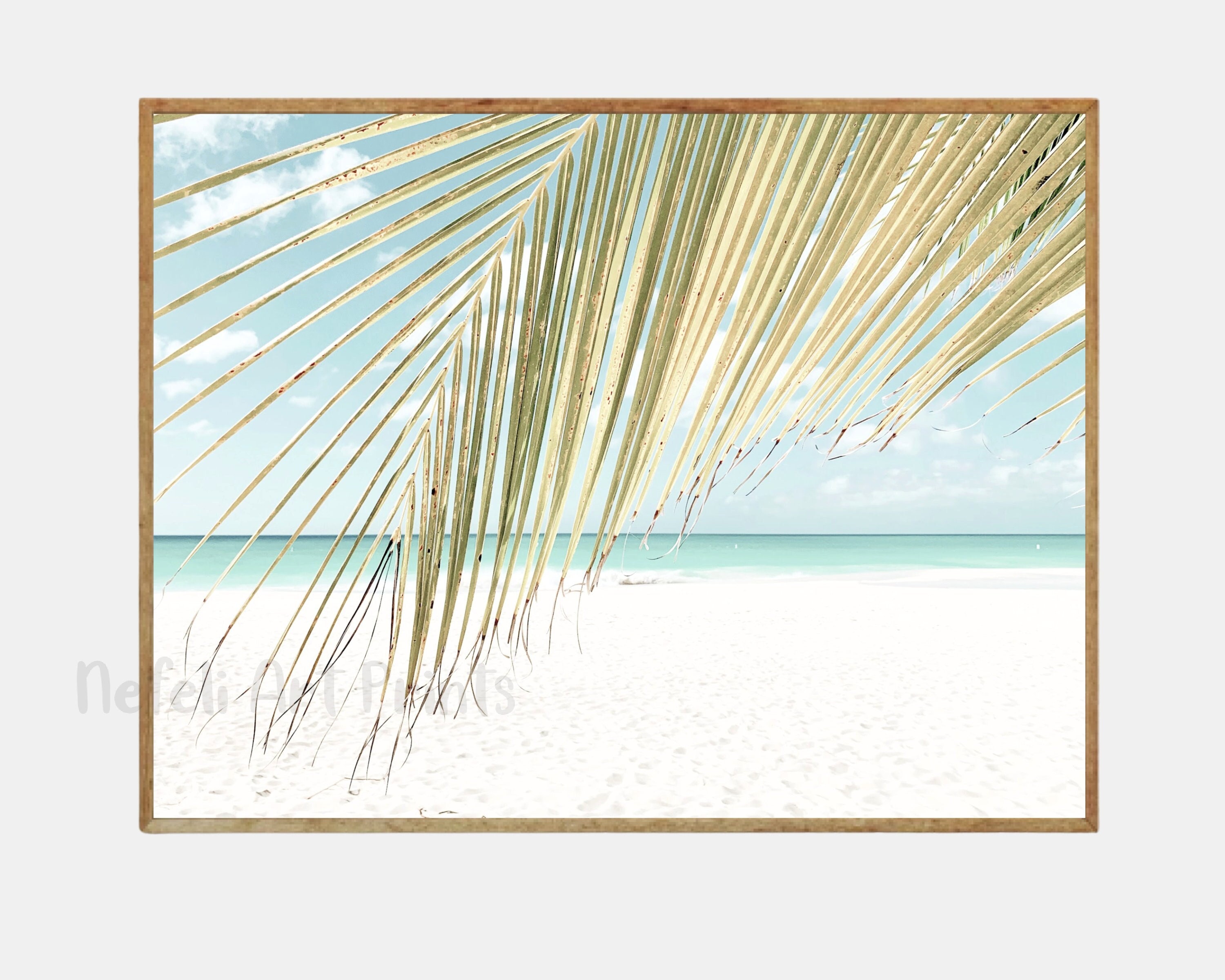 Tropical Beach Photo Printable Palm Tree Coastal Print - Etsy