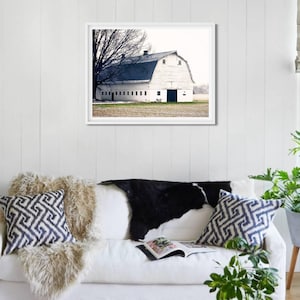 Old Barn Country Printable Wall Art White Barn Photo Farmhouse Rustic ...