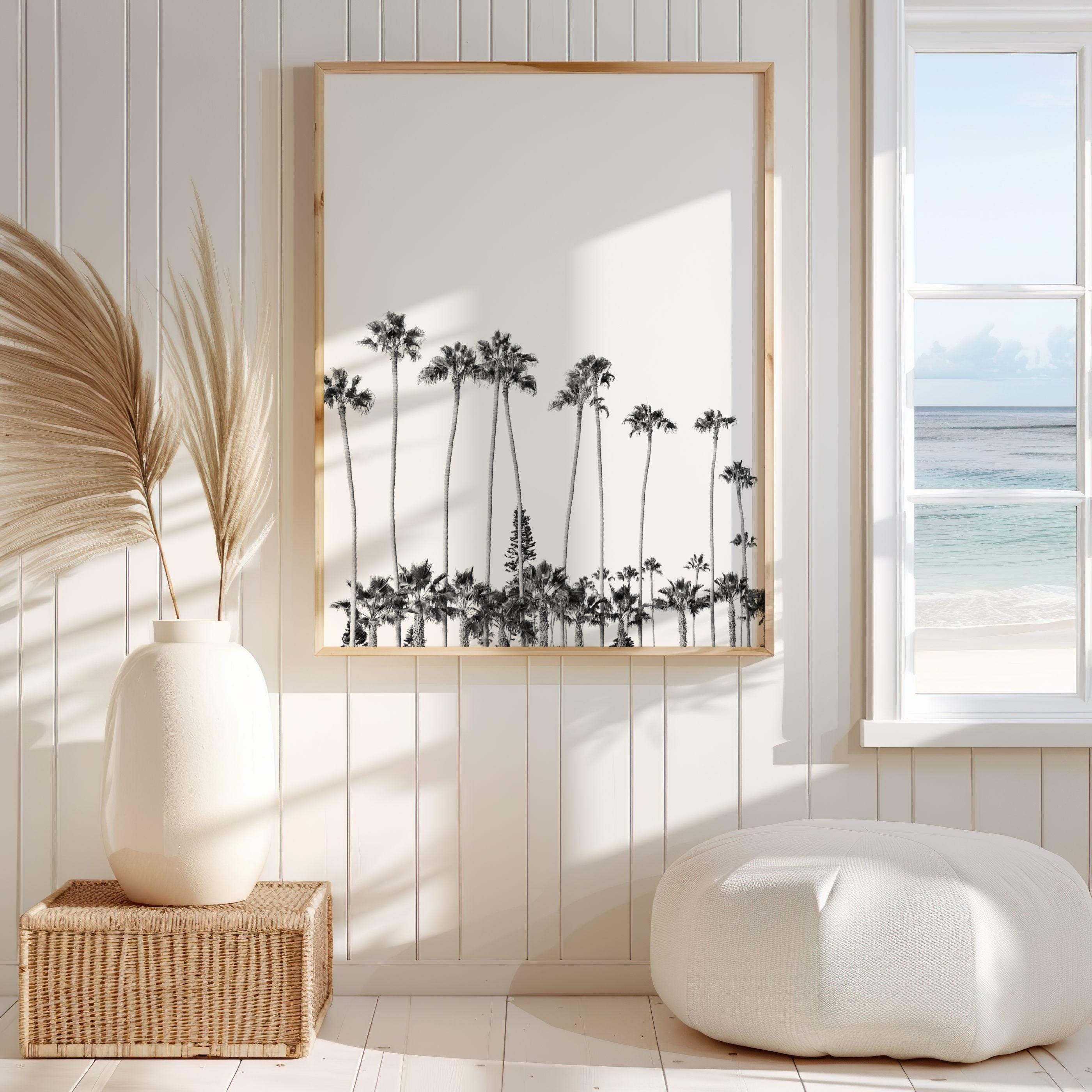 Palm Trees Black and White Beach Photo Printable or Mailed, Tropical ...