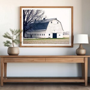 Old Barn Country Printable Wall Art White Barn Photo Farmhouse Rustic ...