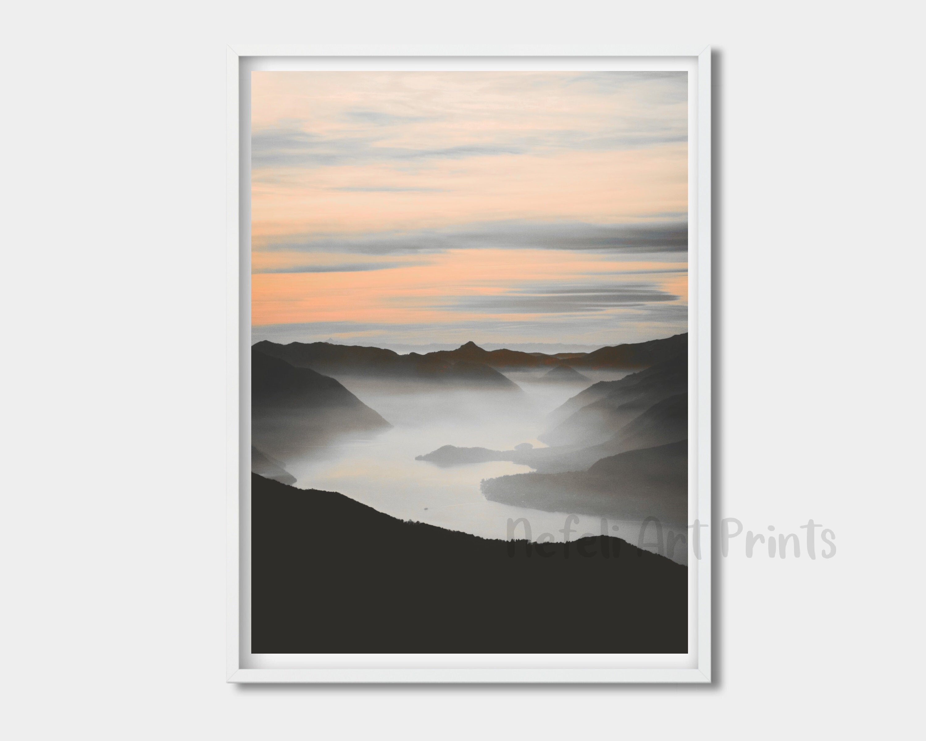 Mountains Landscape Minimalist Printable Wall Art Nordic - Etsy