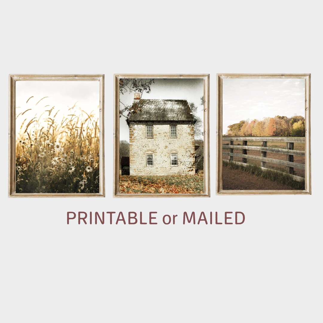 Country Farmhouse Rustic Set of 3 Photo Printable or Mailed Old Barn ...