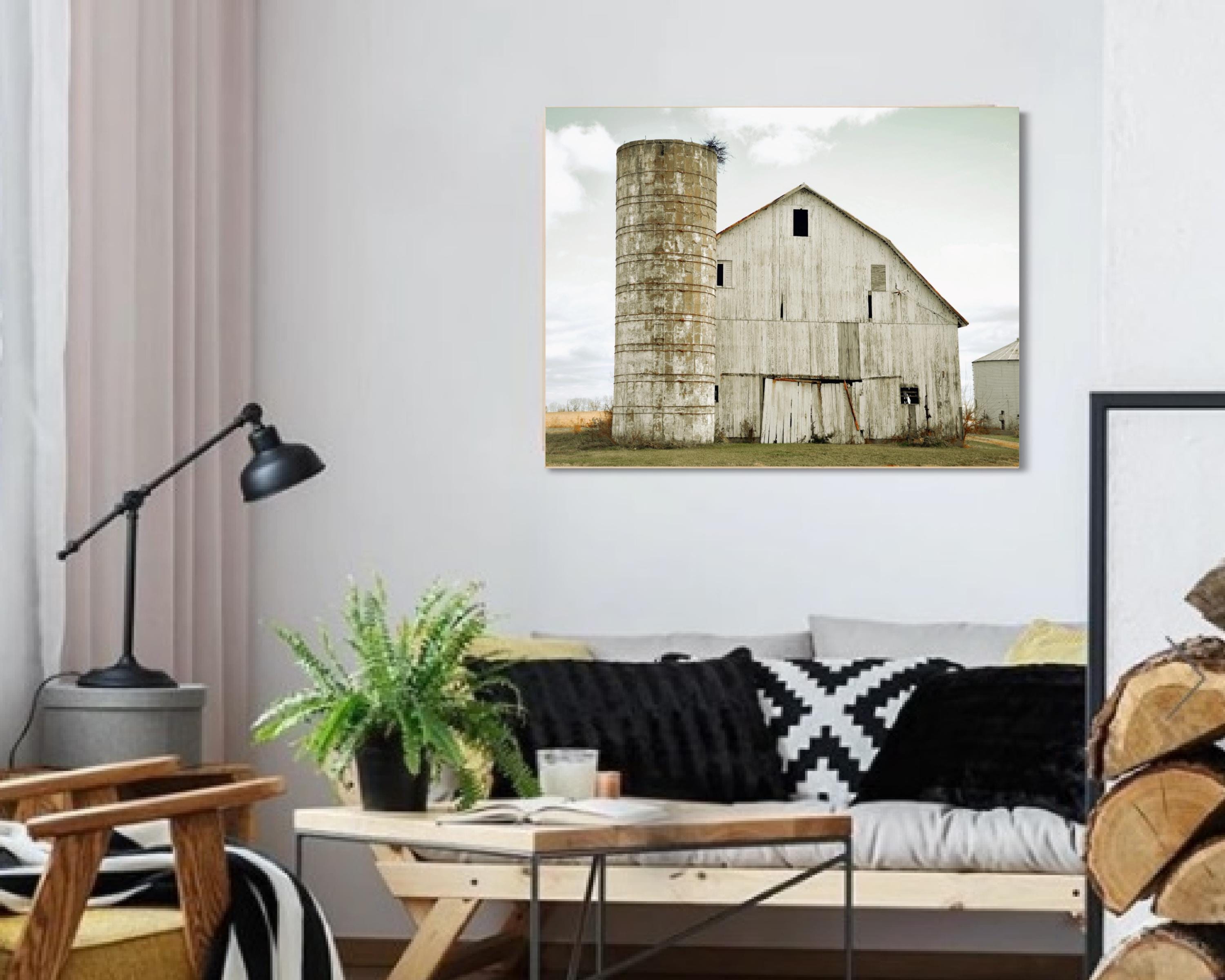 Fotohintergrund Alte Scheune – 2,9 X 1,8 M, Heu & Stroh-Design