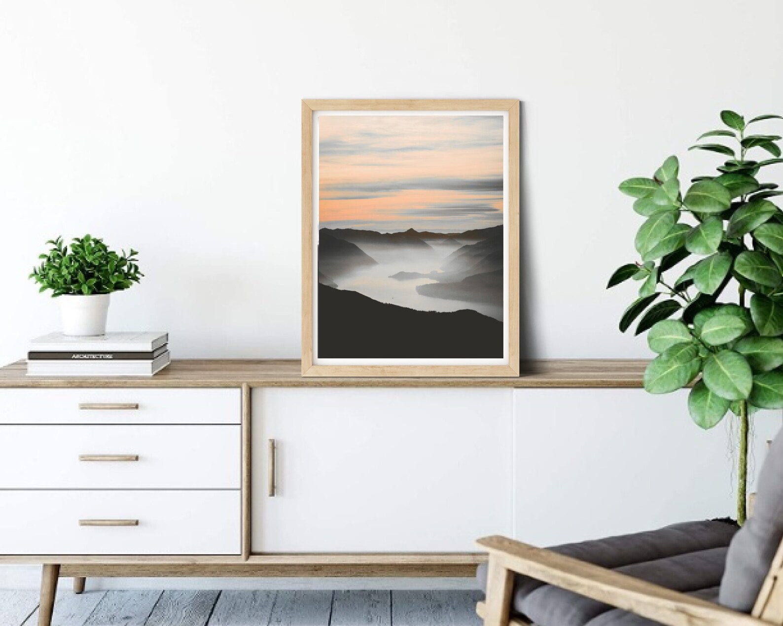 Mountains Landscape Minimalist Printable Wall Art Nordic - Etsy