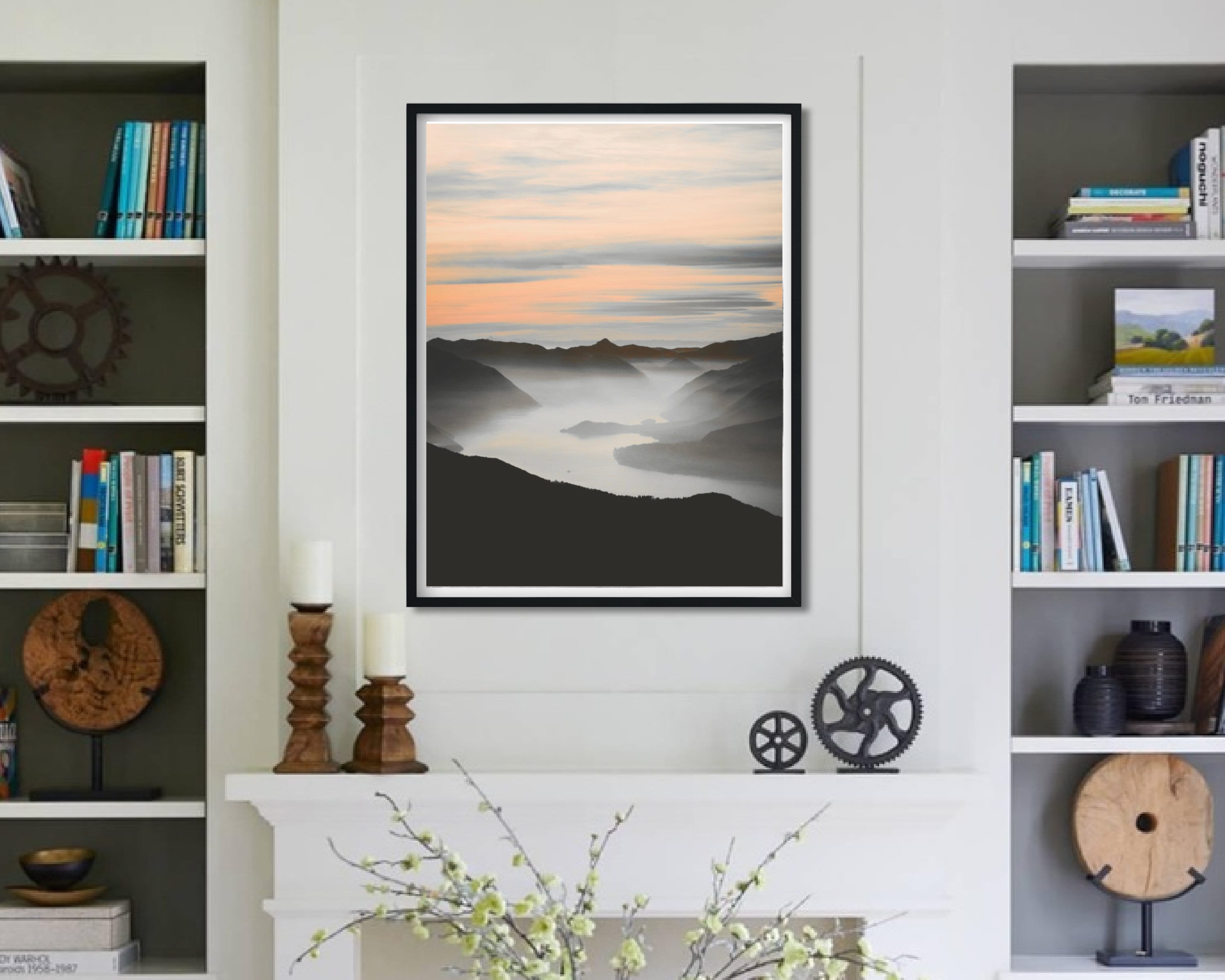 Mountains Landscape Minimalist Printable Wall Art Nordic - Etsy