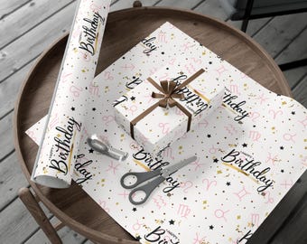 Zodiac verjaardagscadeauverpakking | Luxe cadeauverpakking |Milieuvriendelijk | Verjaardagscadeaupapier | Trendy cadeauverpakking | Verjaardagsmust-have | Leuke cadeauverpakking