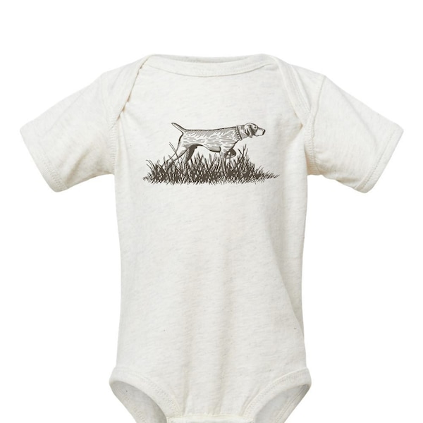 Pointer Tee, Baby Onesie, Infant, Outdoors, Hunting, Dogs, Pointer