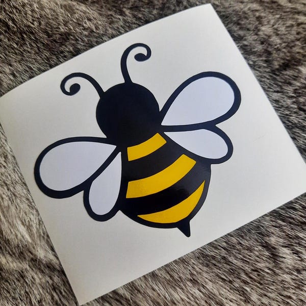 Sticker Bumble Bee: aangepaste vinylsticker voor auto, laptop, beker, boot, sticker glitter bij, sticker bestuiver