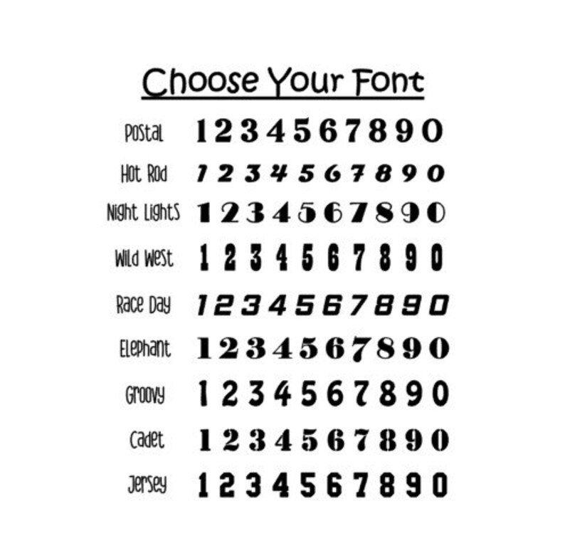 Small Number Decals Bulk Number Decal Custom Number Sticker Etsy