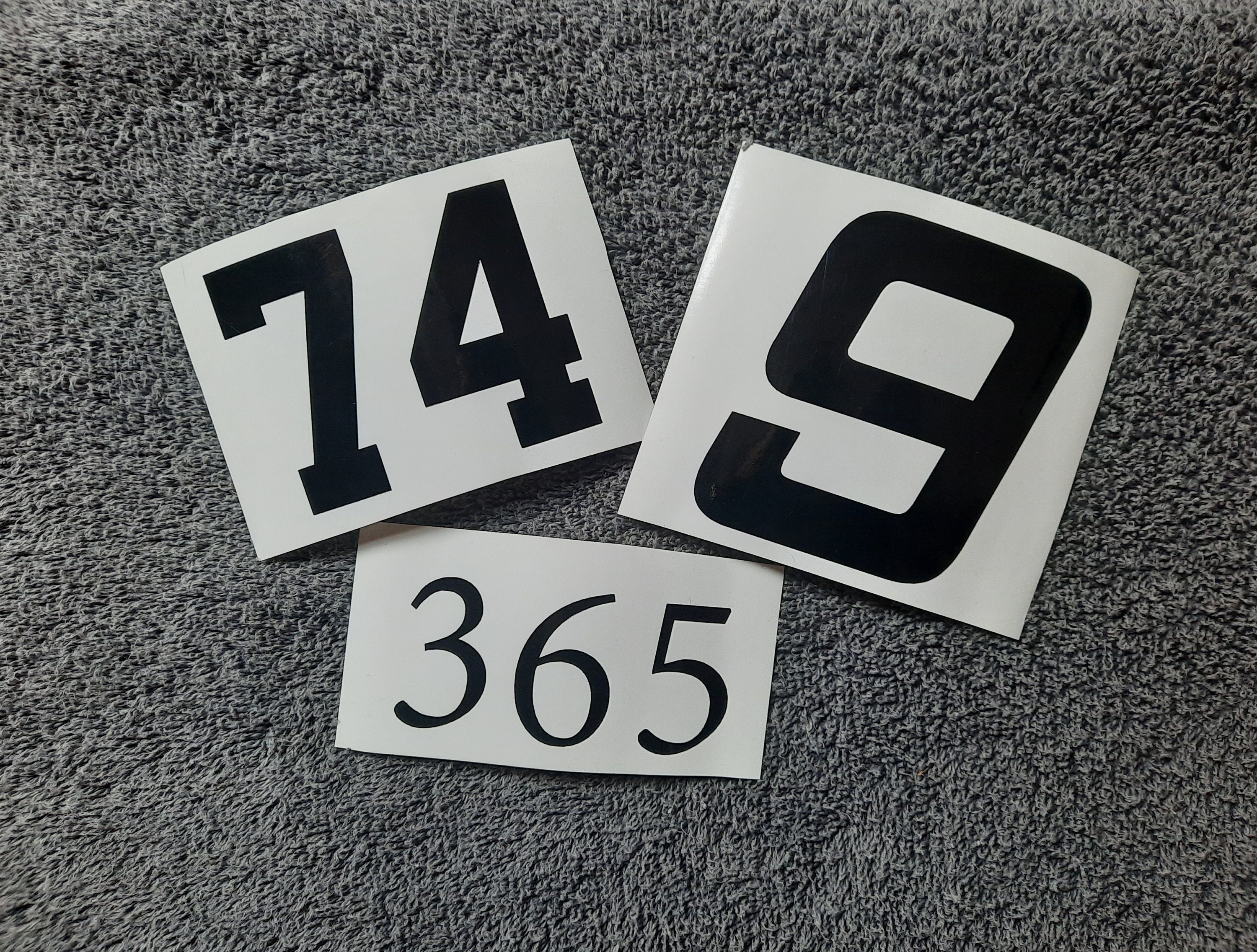 Small Medium or Large Number Decals Racing Number Sticker Etsy