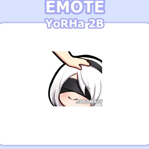 May include: A digital illustration of a character with white hair and a black blindfold. The character is smiling and has a hand on top of their head.