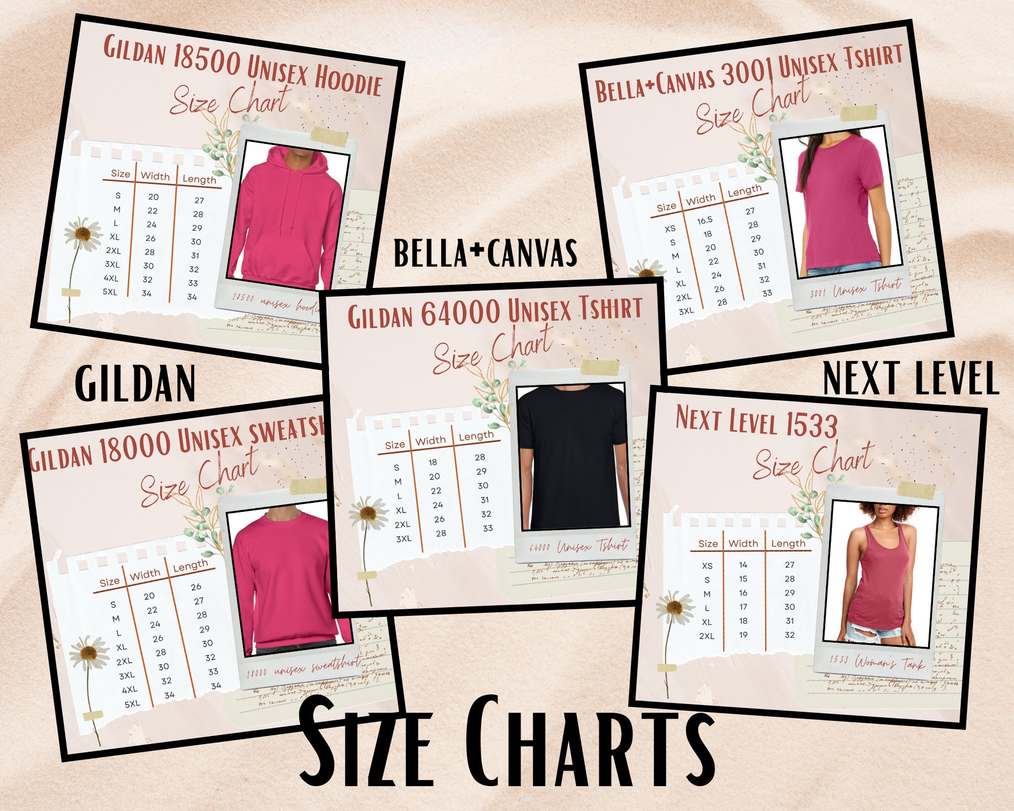Bellacanvas Gildan and Next Level Size 