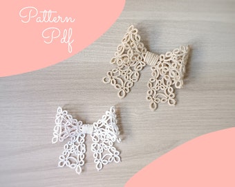 Tatting 3D Bow Pattern PDF | Schema Fiocco 3D in chiacchierino   ENG - ITA