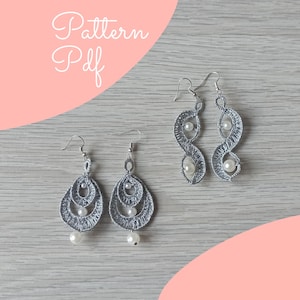 Tatting Earrings Pattern: Grace Collection, Shuttle Tatting PDF (Eng - Ita)