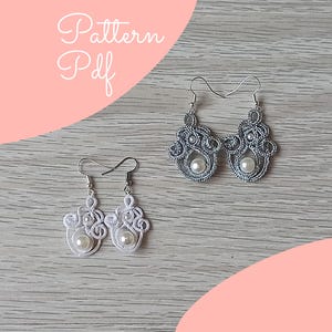 Wzór na kolczyki w kształcie łezki z frywolitkami: samouczek w formacie PDF (ang.-ital)