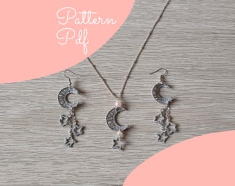 Schema orecchini chiacchierino: Collezione Moonlight, Shuttle Tatting PDF (Eng - Ita)