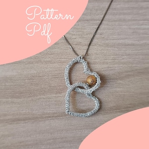 Tatting Heart Pendant Pattern : PDF Tutorial (Eng - Ita)