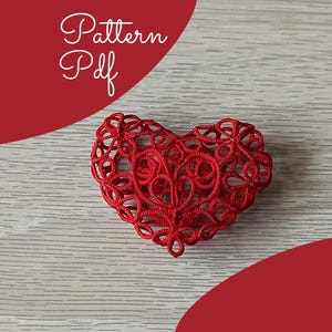 Tatting 3D Heart Pattern: PDF Tutorial (Eng - Ita)