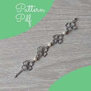 Schema Braccialetto a Quattro Foglie con Chiacchierino: Tutorial PDF (Eng - Ita)