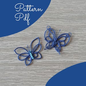 Tatting Butterflies Pattern:  PDF Tutorial Schemas (Eng - Ita)