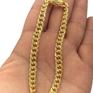 10k Real Yellow Gold Royal Miami Cuban Bracelet 6 mm Link 8&quot; Inch Box Lock Top Quality Bracelet