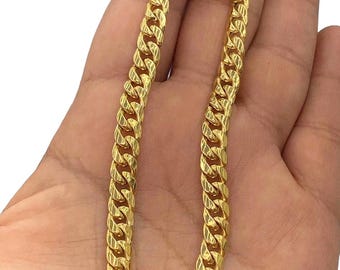 Genuine 10k Yellow Gold Cuban Link Bracelet 6mm Thick, 8” Long Miami Cuban Style
