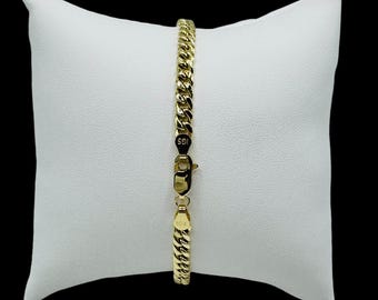 10k Yellow Gold Miami Cuban Bracelet - 5mm Link, 8 Inch