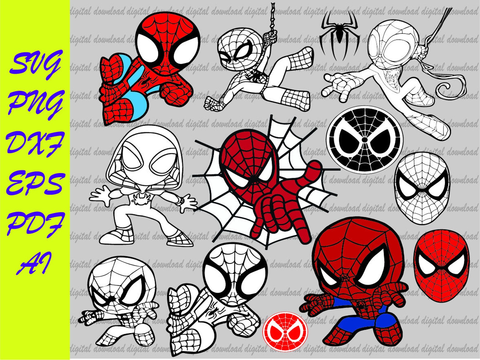 Spiderman Logo Spiderman Spider Cricut Svg Png Pdf Dxf - Etsy
