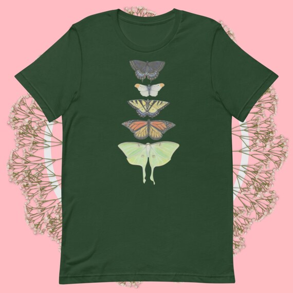 【NONCODE】(Unisex) Hex Butterfly Washing T-Shirt T-Shirts | Regular Fit Limited Edition Butterfly Graphic