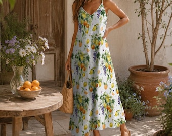 Lemon Summer Dress Cute Mini Dress, Sweetheart Flare Silhouette (knee Length,  Italian Lemon Print, XS-5XL, Soft Fabric) - Etsy