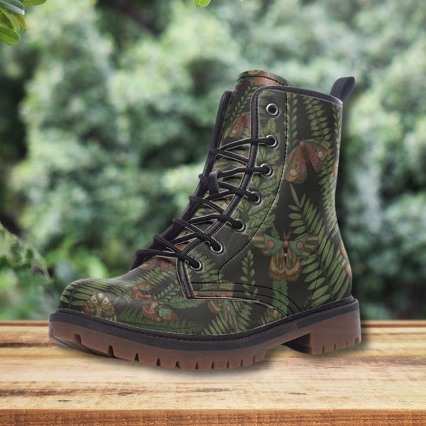 FERN & MOTH GOBLINCORE Vegan Leather Lightweight Combat Boots