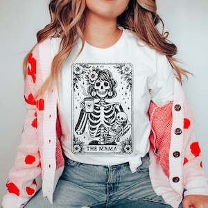 The MOM Skeleton Tarot Card T-shirt, Skeleton Mom Shirt, Skull Mom Shirt, Witchy Funny T-Shirt, Humorous Shirt, Mothers Day Gift