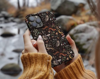 Capa resistente para celular FOREST ANIMALS, presente de mulher bruxa, capa para celular de outono, - iPhone, Google, Samsung - Capa para smartphone Woodland Wildlife