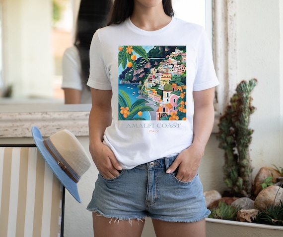 AMALFY COAST Shirt, Summer Vacation T-shirt, Italy Shirt, Mediterranean t-shirt, Summer Shirt, Beach Shirt, Dream Vacation Tee