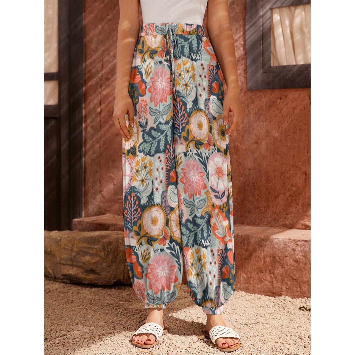 パンツ Drawer SUMMER flower print drost pants パンツ Drawer SUMMER flower print drost pants Drawer SUMMER