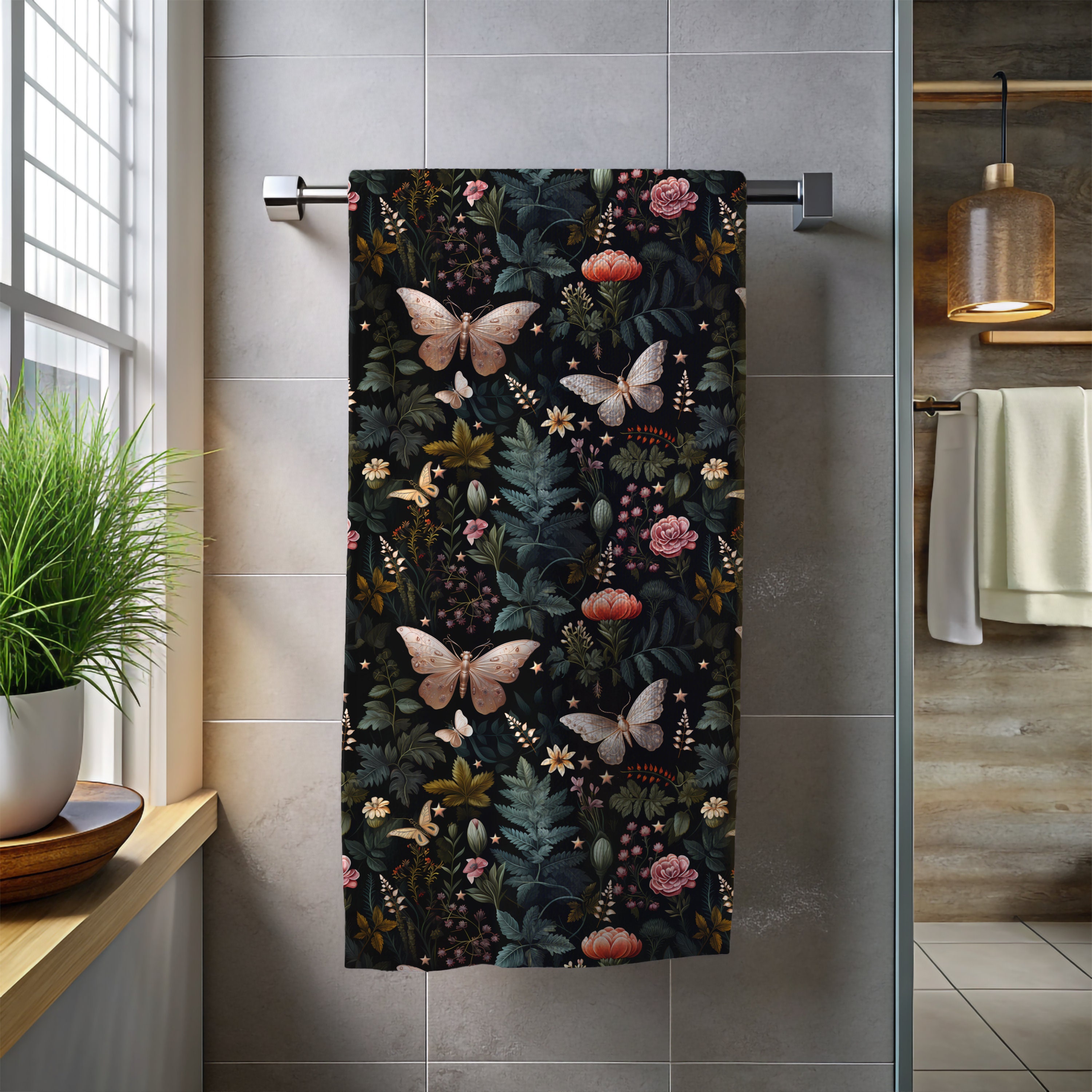 Toalla de baño mariposa - Etsy México, image size:3000x3000