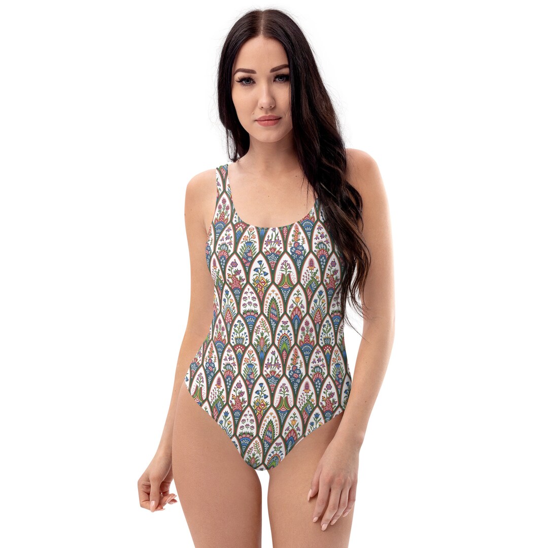 Summer Design 09 on Bohemian Floral Women's Vintage Swimsuit - Retro Style Swimwear for Summer