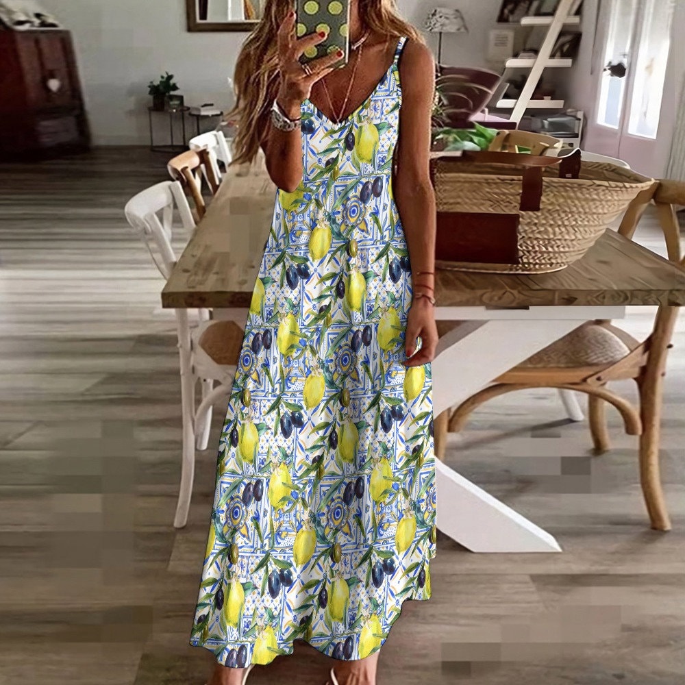 Blue lemon dress deals