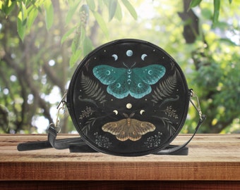 バッグ MURRAL  flower lace mini bag (Black) Floral Embossed Leather Shoulder Bag in Black from Mexico