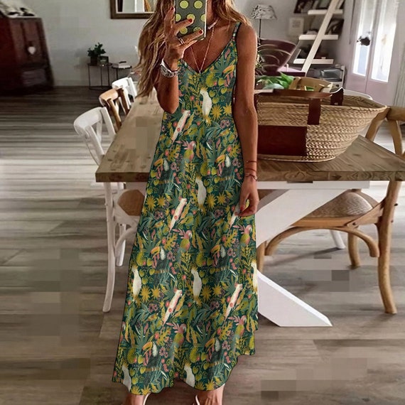 chinese dress ladies Bermuda Maxi Jungle / XL