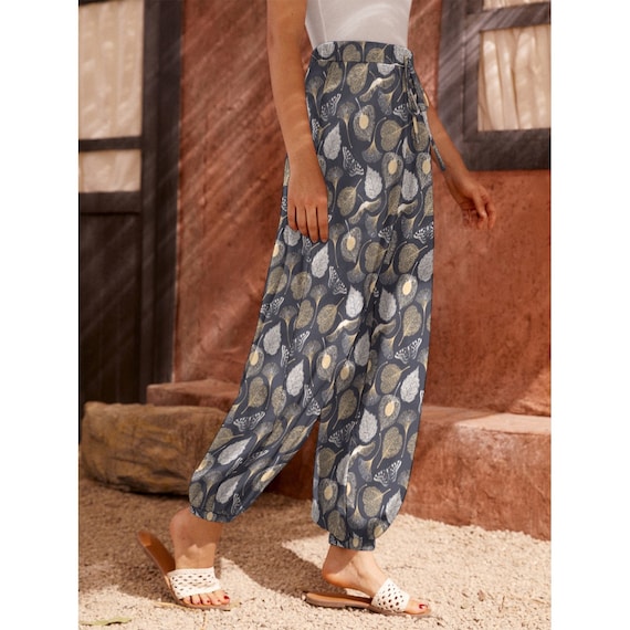 BOHEME ♡ CARROT PANTS CORDEROY 36m Pantalon Carrot Velours Côtelé Bleu Naissance 10 Ans Studio