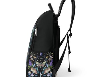 MYSTICAL WOLF Anti-theft Vegan Leather Daypack, Perfect for Day