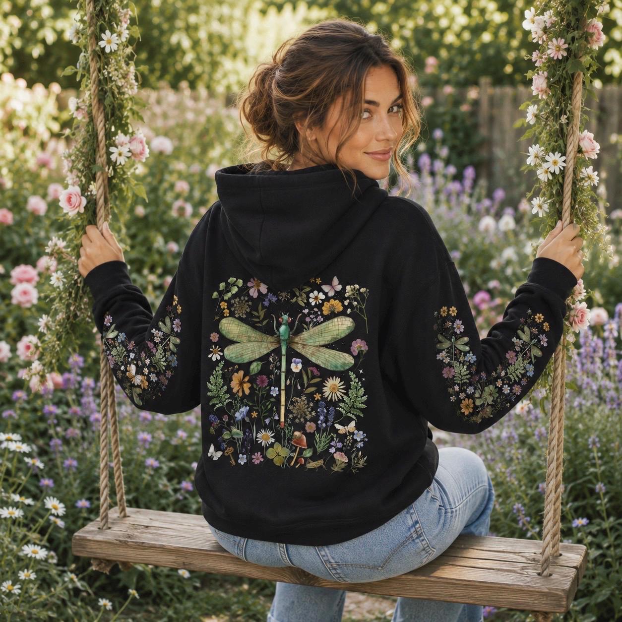 Wildflower Zip up Hoodie - Etsy Canada