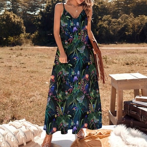 knee length dresses for ladies Sporti Plus Size Tropical Floral Swim Dress - Tropical Floral